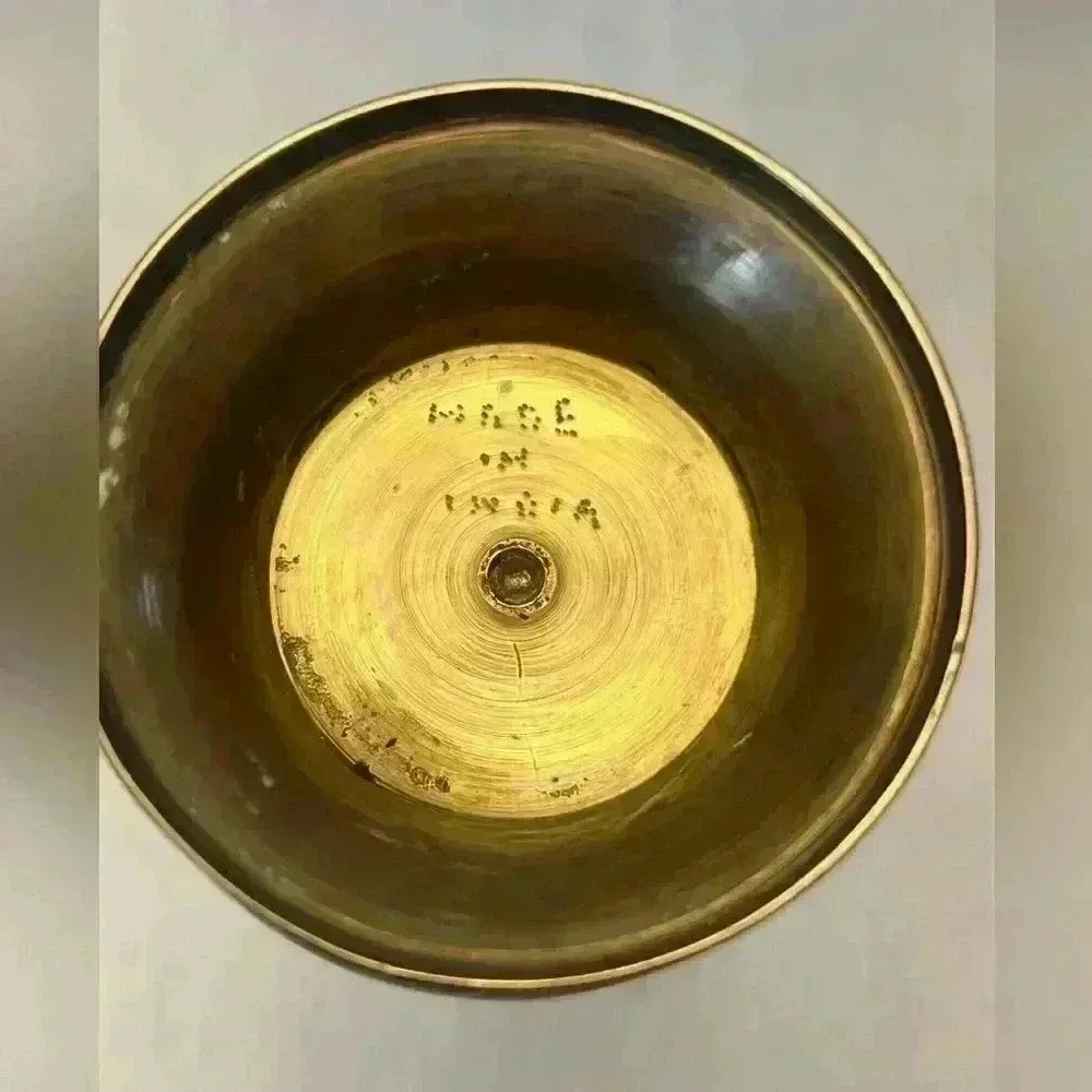 Vintage Solid Brass Vase - Picture 4 of 5